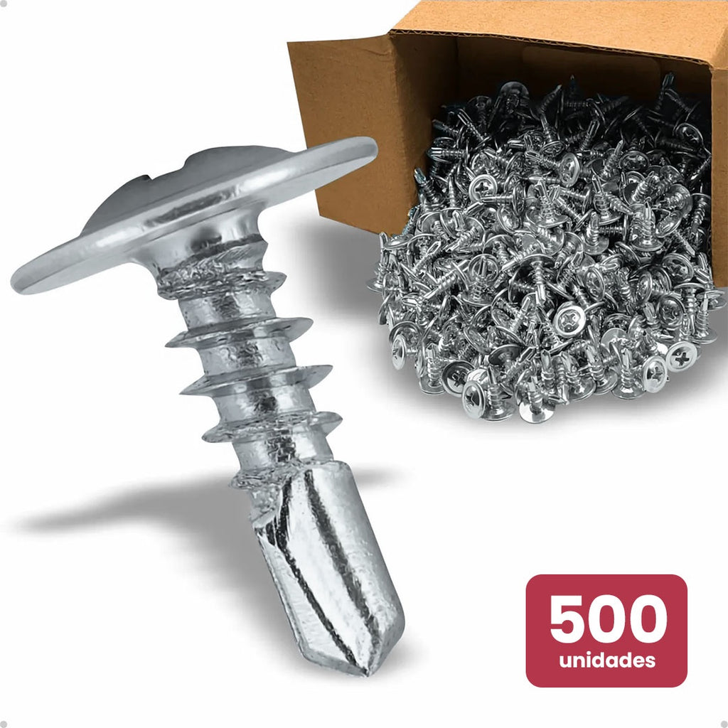 Parafuso Brocante 4,2mm x 13mm Cabeça Flangeada Phillips Serrilhada – Caixa com 500 Unidades