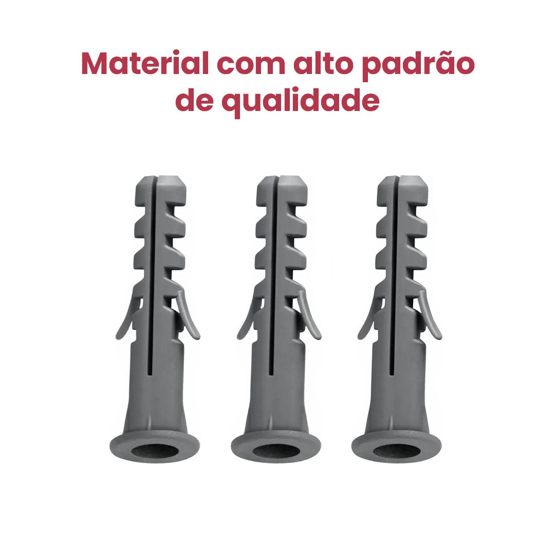 Bucha Fixação PVC C/Aba 6mm - 1000 unidades