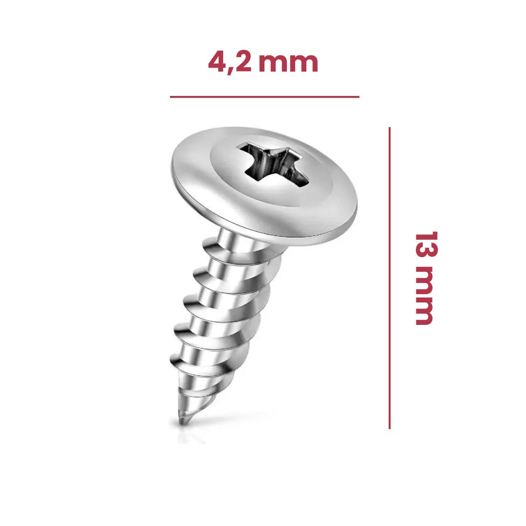 Parafuso Drywall 4,2mm x 13mm Cabeça Flangeada Ponta Agulha – Caixa com 500 Unidades