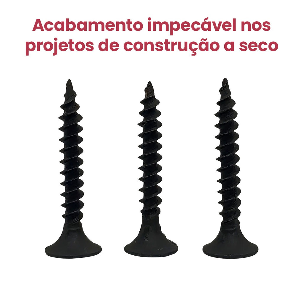 Parafuso Drywall Trombeta Fosfatizado Auto Perf. Ponta Agulha - Caixa com 500 Unidades