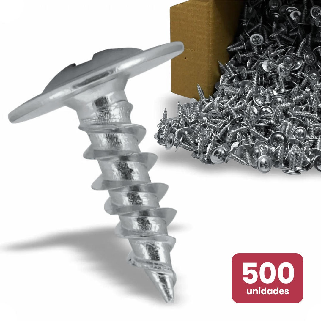 Parafuso Drywall 4,2mm x 13mm Cabeça Flangeada Ponta Agulha – Caixa com 500 Unidades