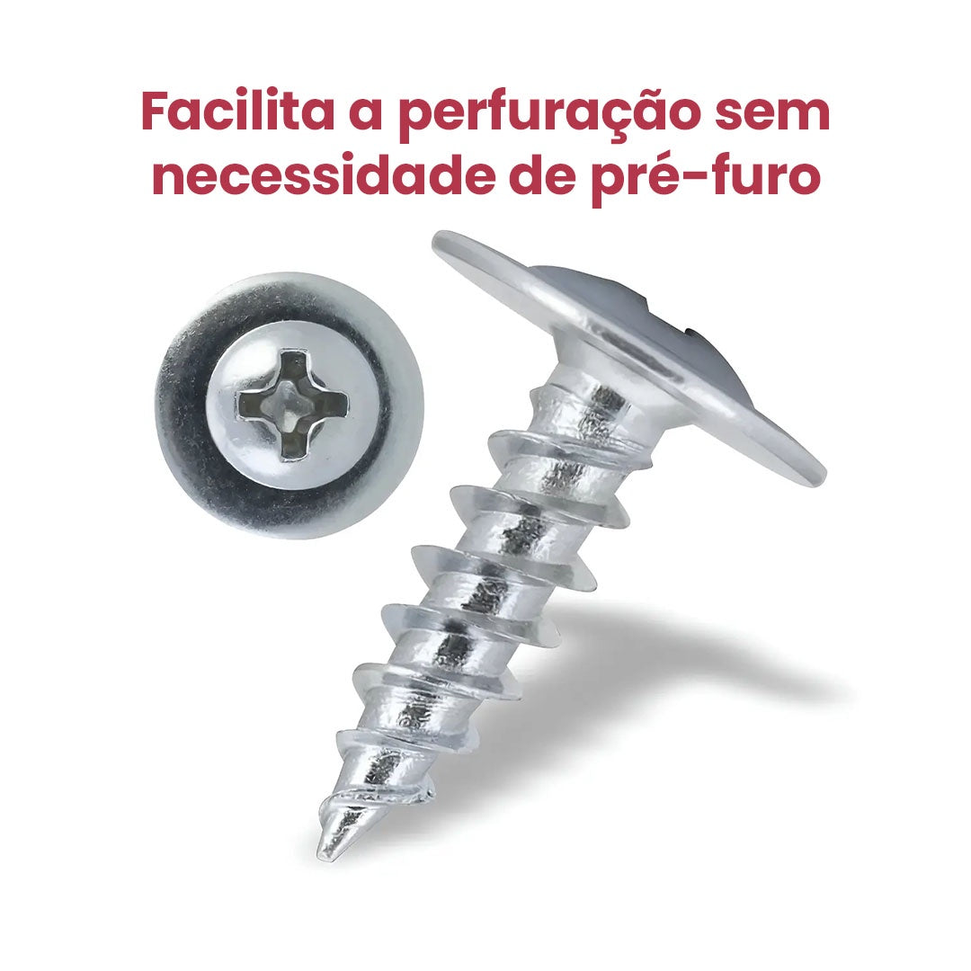 Parafuso Drywall 4,2mm x 13mm Cabeça Flangeada Ponta Agulha – Caixa com 500 Unidades