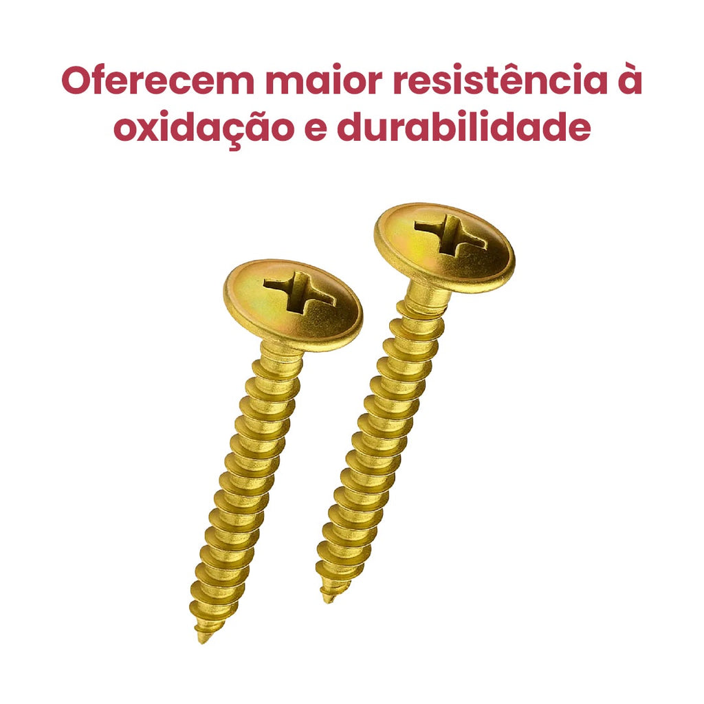 Parafuso Chipboard Flangeado 4,5×35mm P/ Bucha 6mm - 500 Pcs