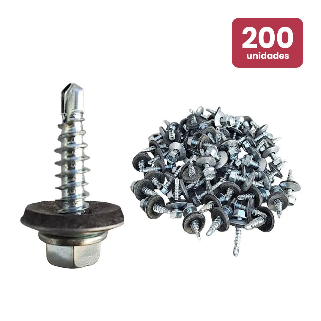 Parafuso Auto Brocante Sextavado 5,5mm x 7/8 Costura - Caixa com 200 Unidades