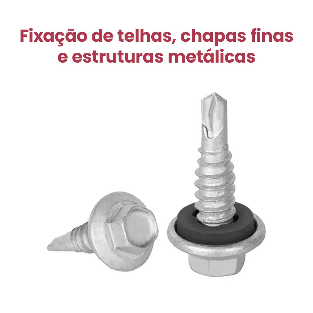 Parafuso Auto Brocante Sextavado 5,5mm x 7/8 Costura - Caixa com 200 Unidades