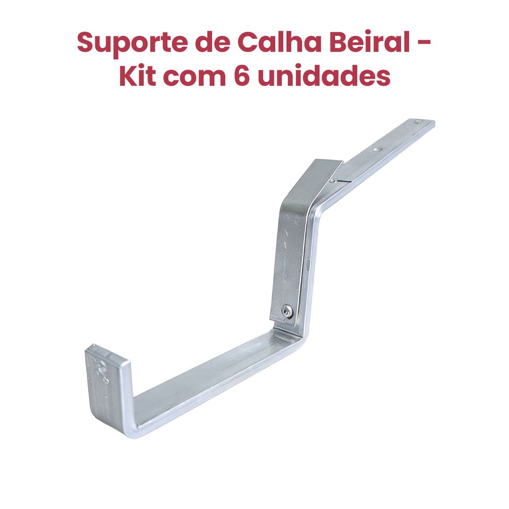 Suporte de Calha Beiral - Kit com 6 unidades