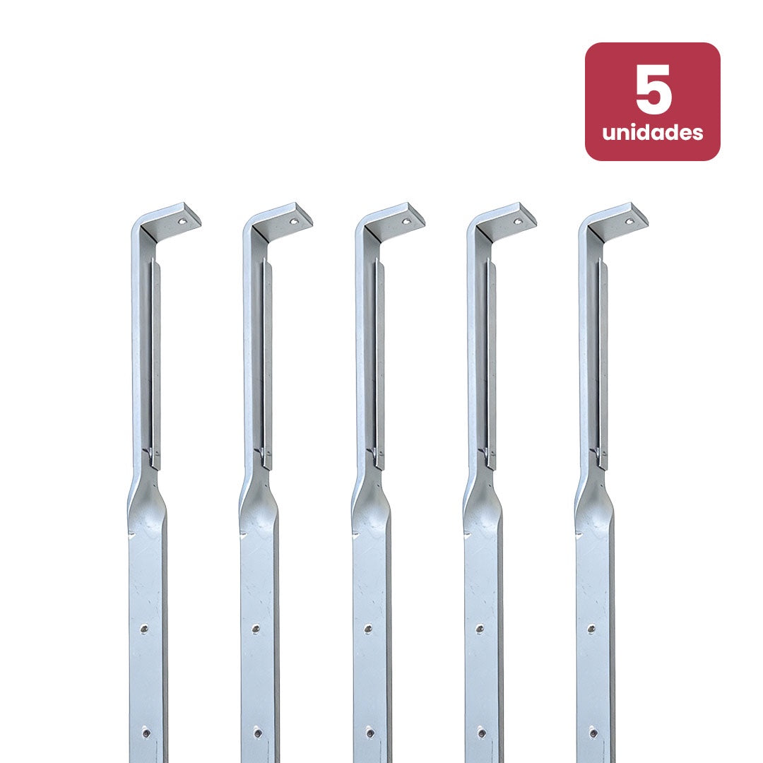 Suporte Torcido para Calha – Kit com 5 unidades